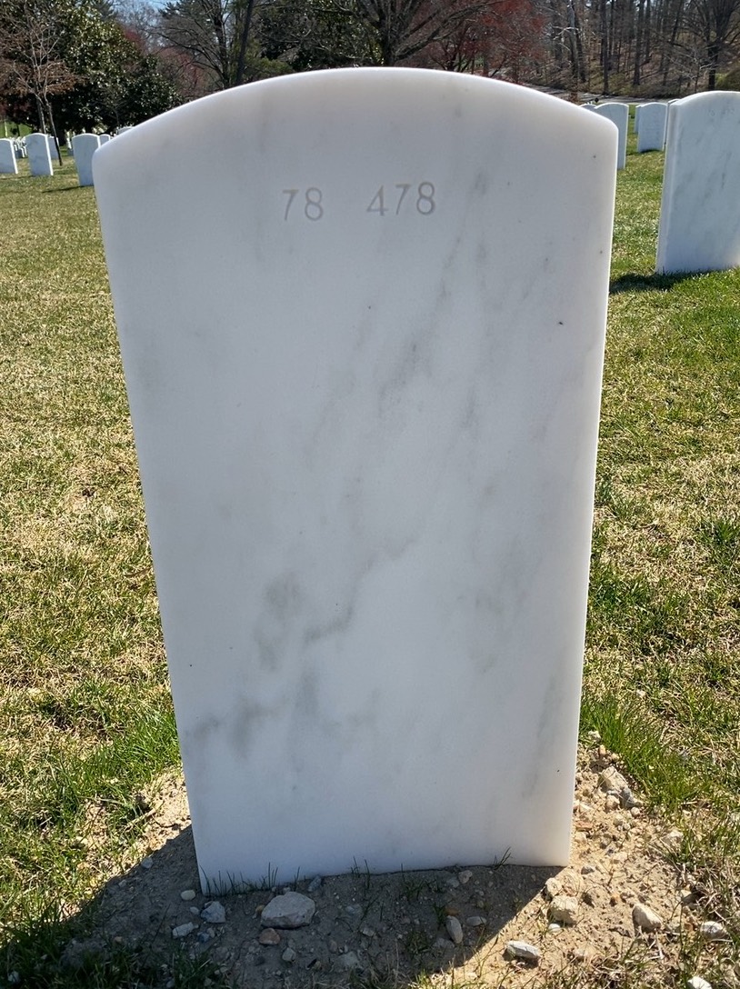 Back of headstone — James Morris