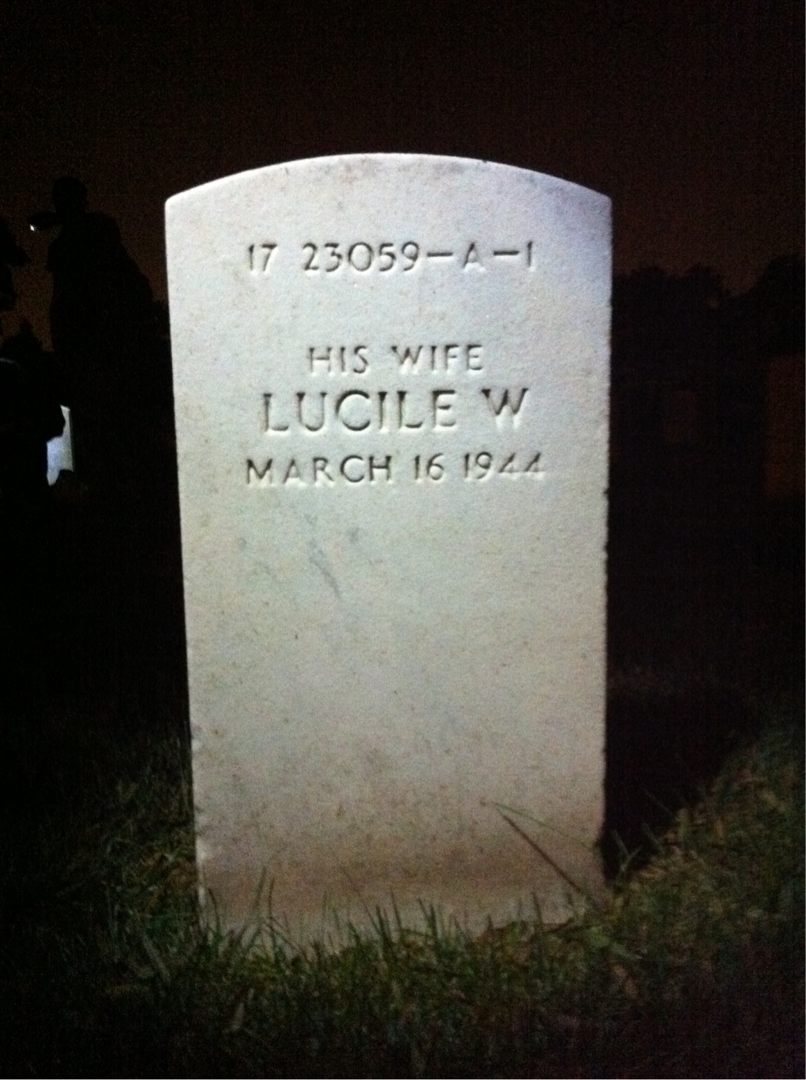 Back of headstone — Lucile Murphy