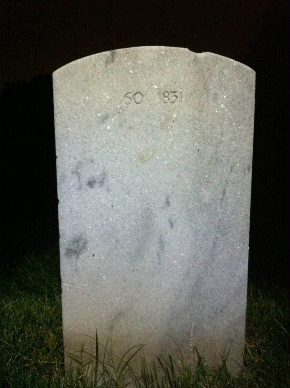 Back of headstone — John Baumgartner