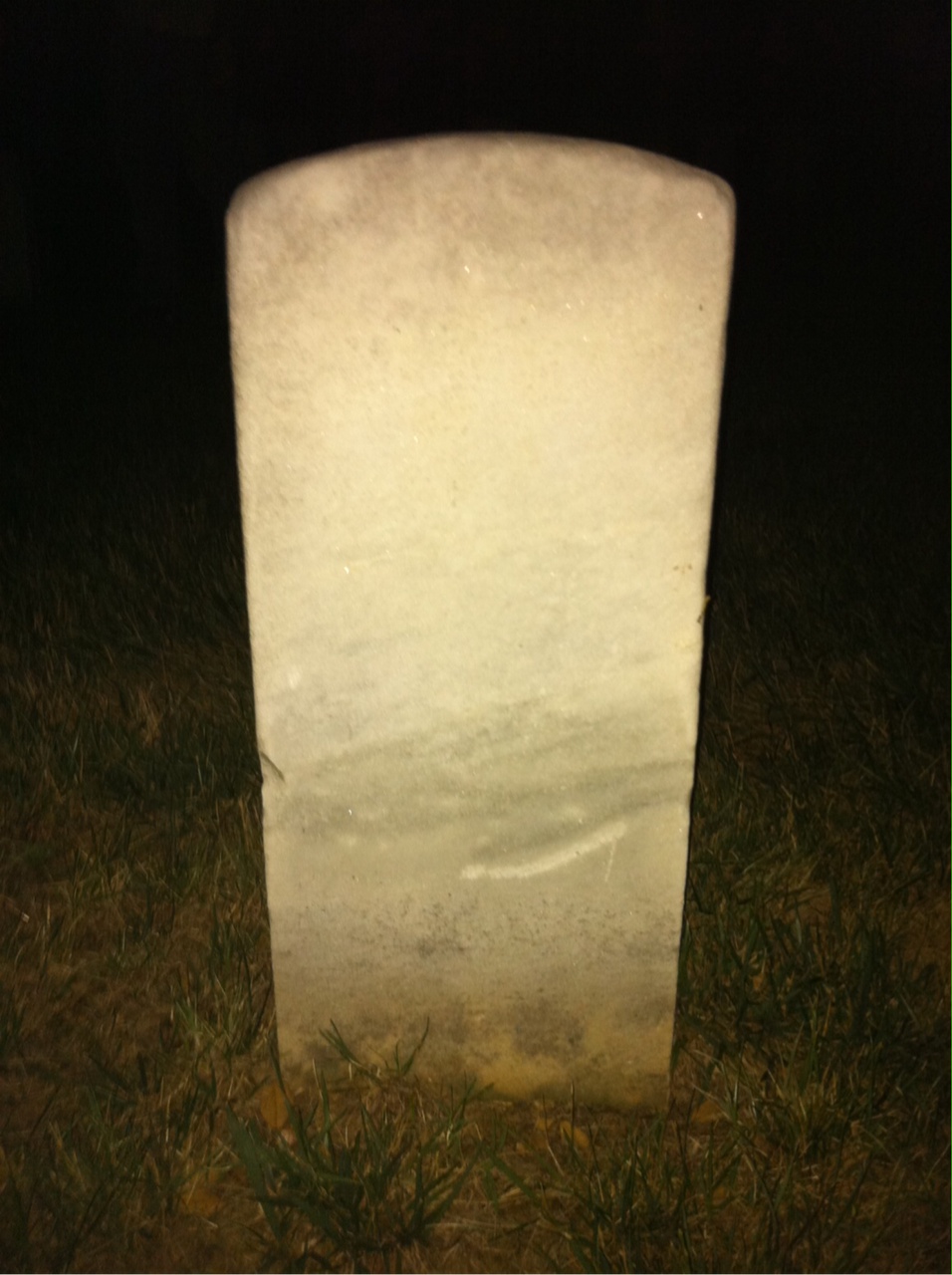 Back of headstone — T Miller