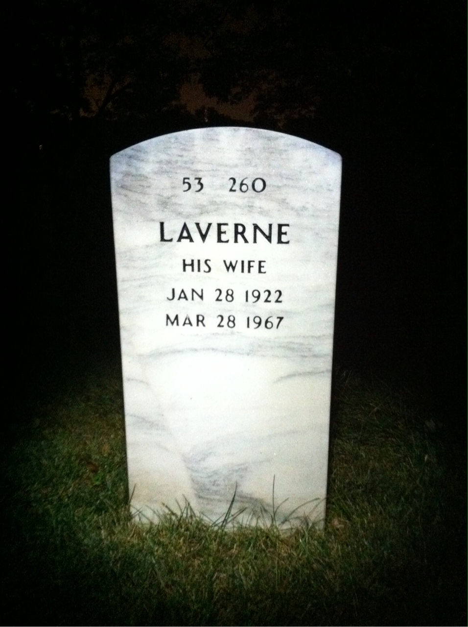 Back of headstone — Julian Aughtmon
