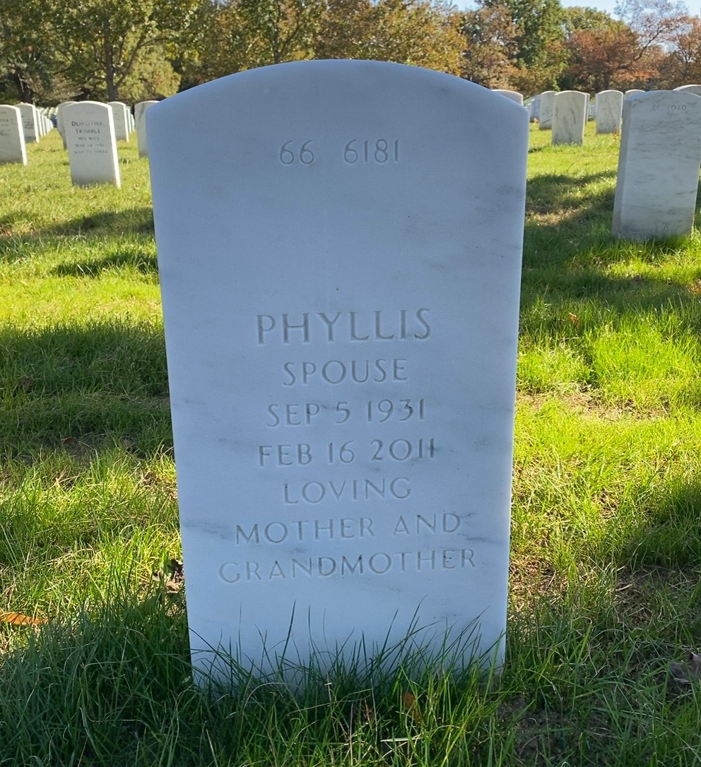 Back of headstone — William Fee Russell