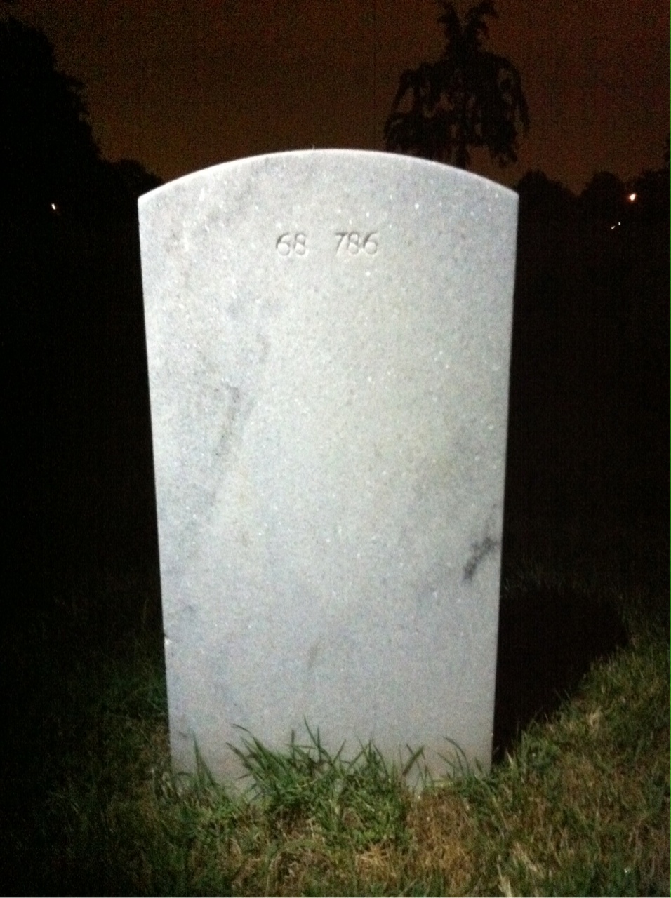Back of headstone — William Stark