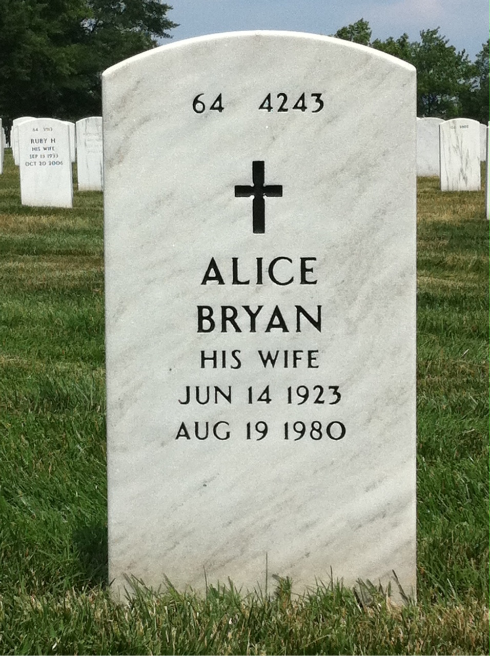 Back of headstone — Mark Mooty