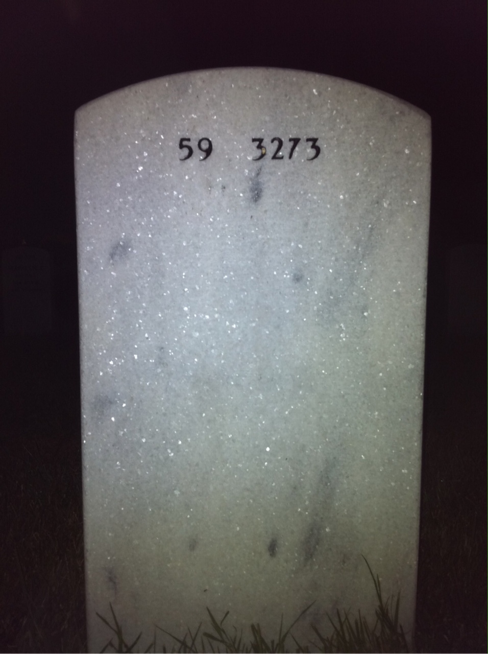 Back of headstone — Robert Baker