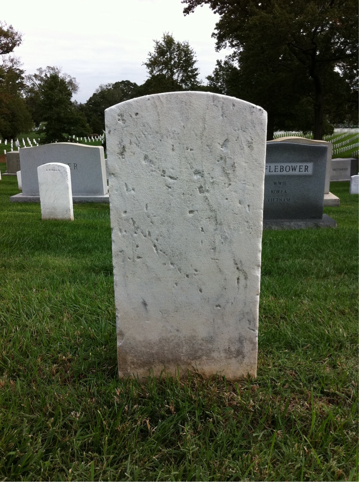 Back of headstone — Elbridge Babbitt