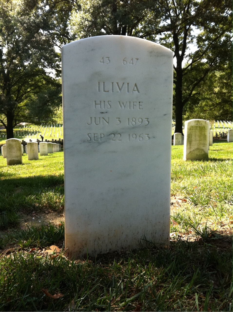 Back of headstone — John Lunsford