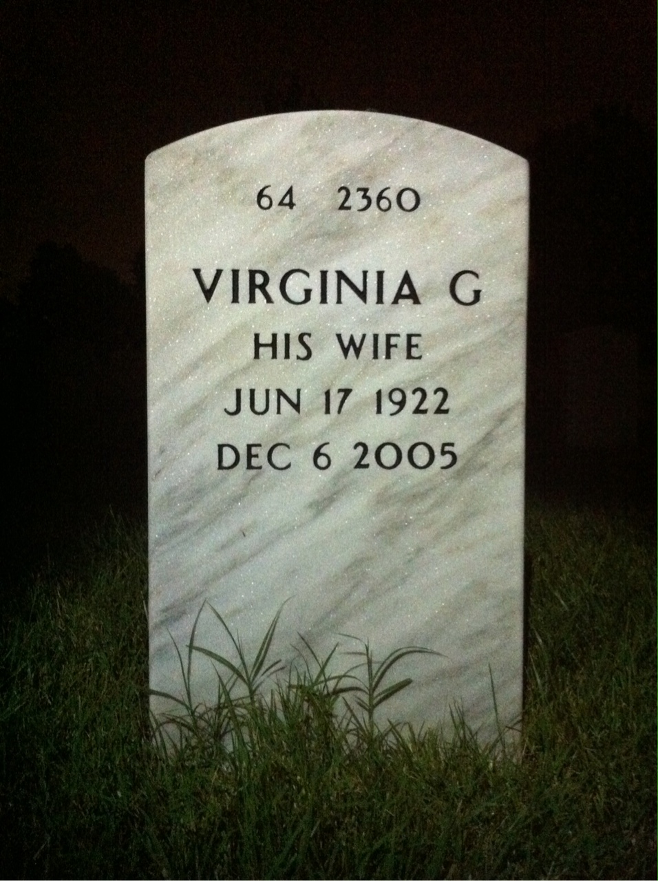 Back of headstone — Clyde Stemple