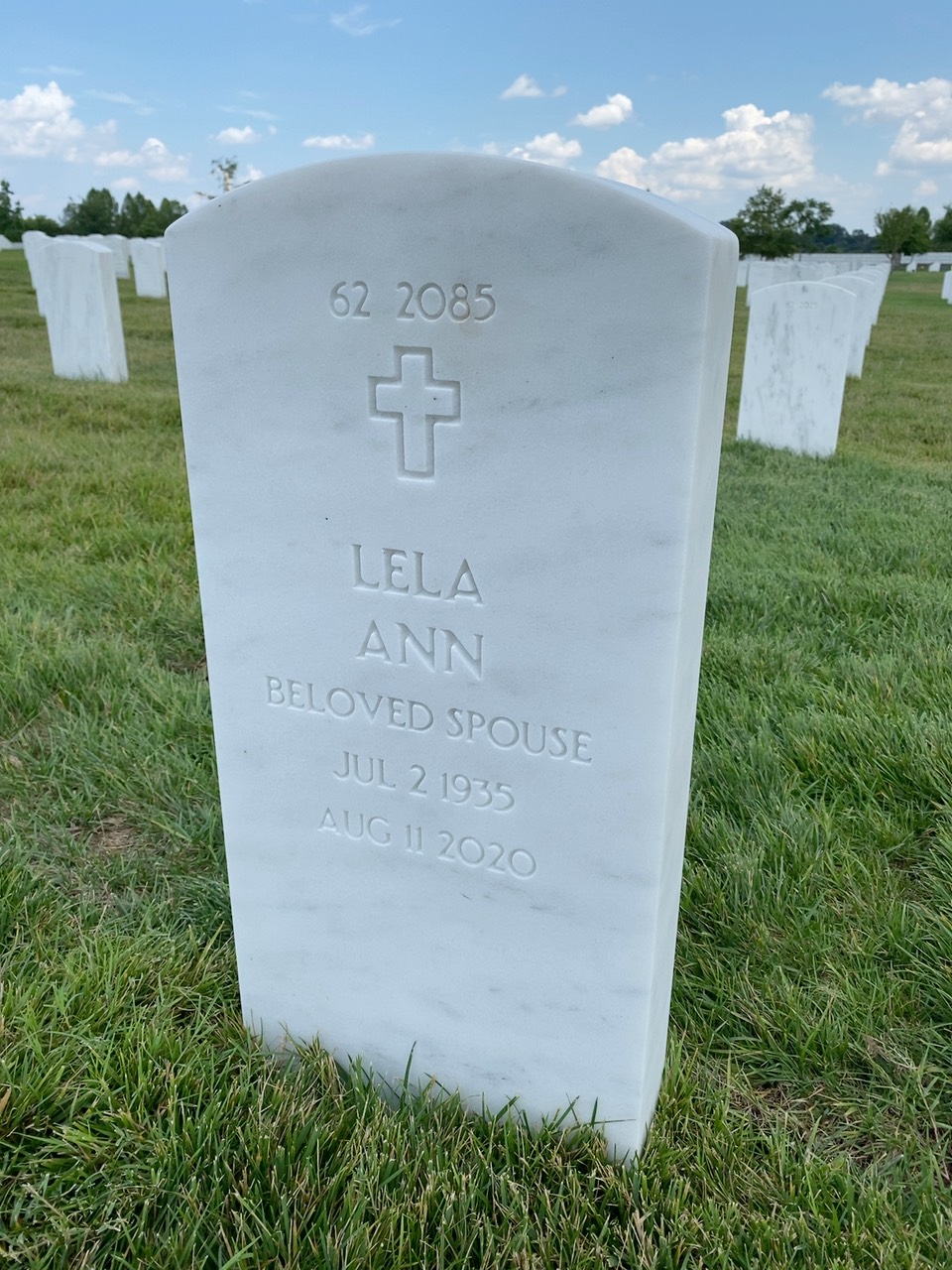 Back of headstone — William Roy Crawford