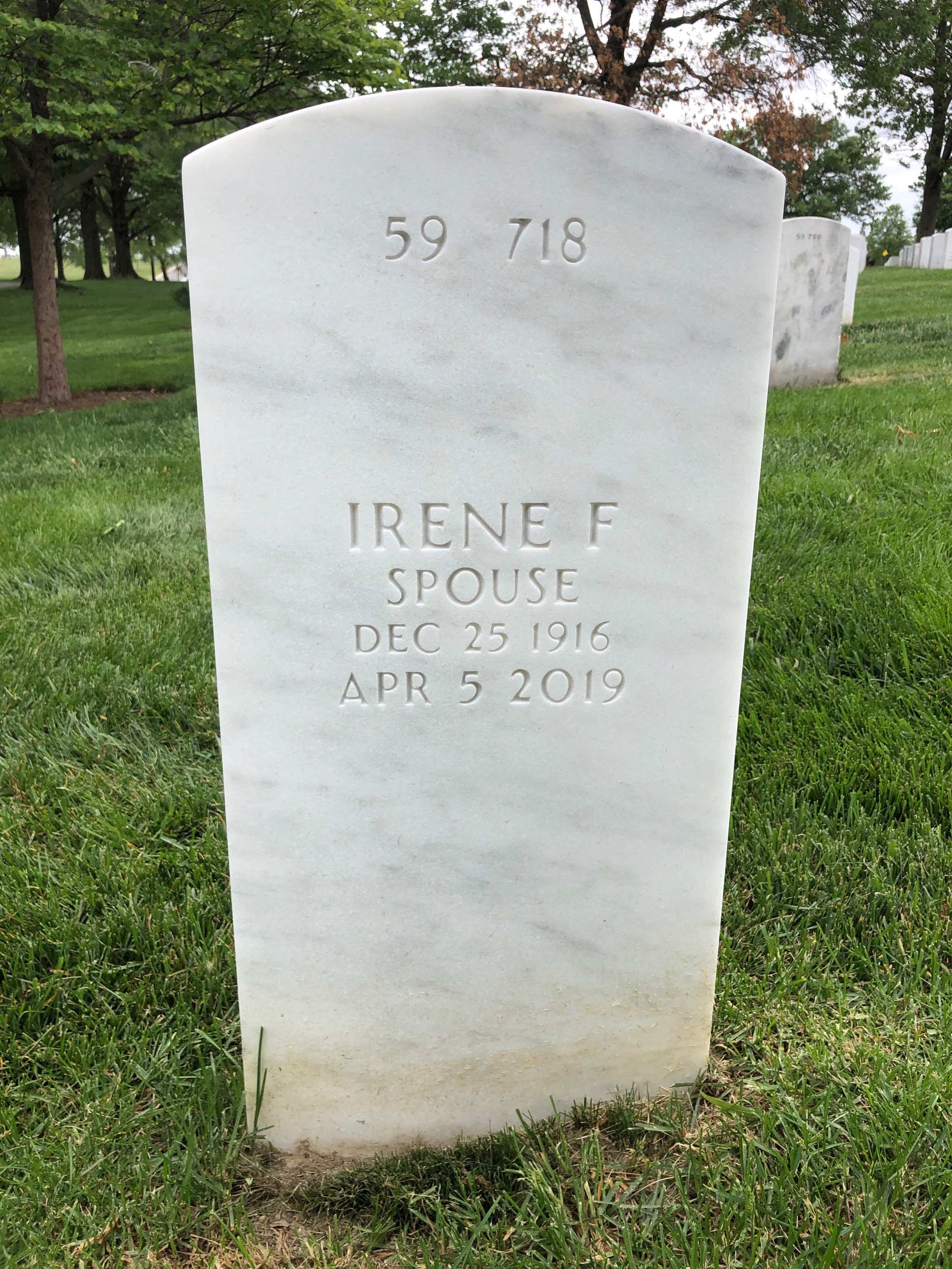 Back of headstone — Norman Anderson