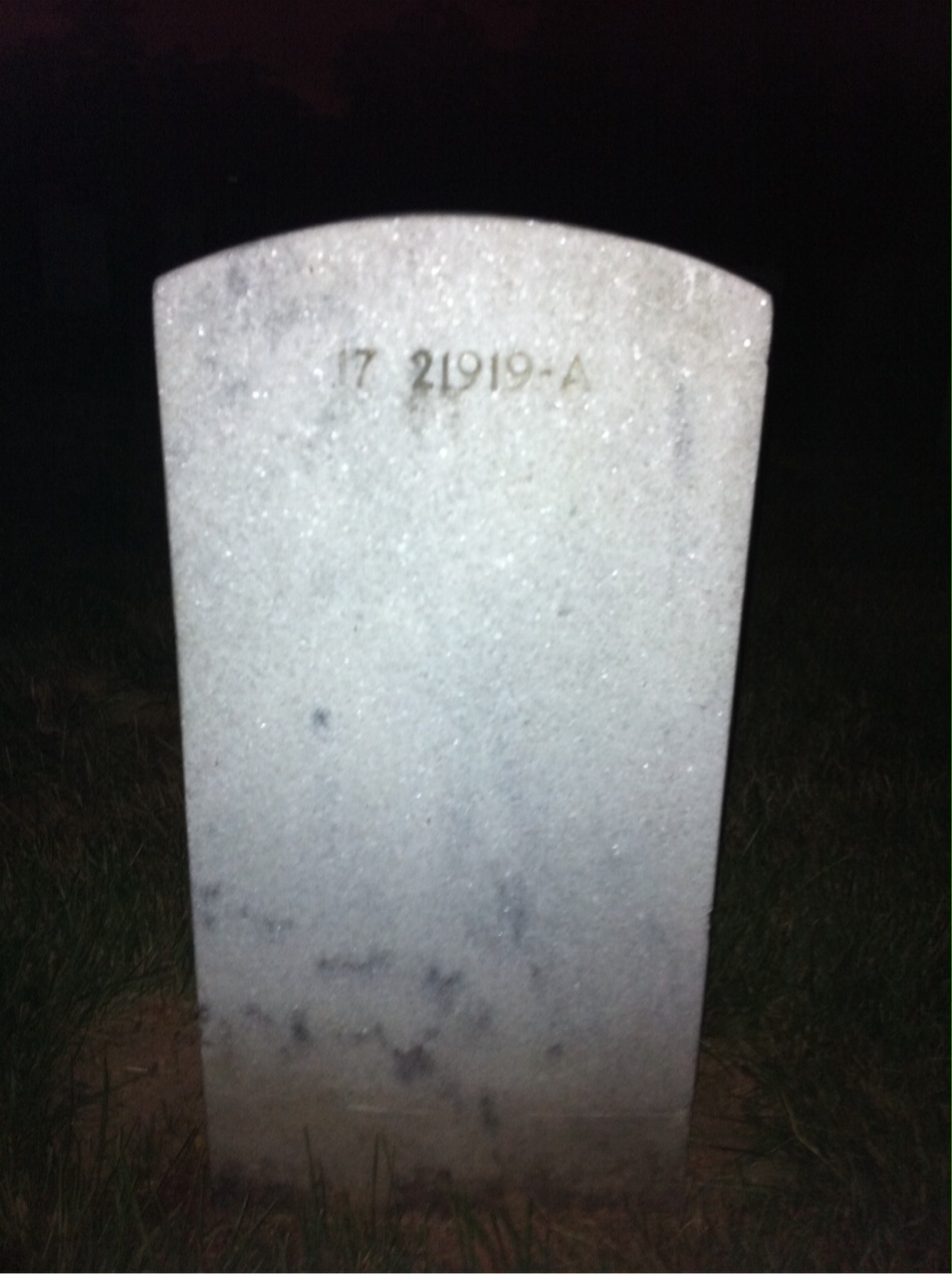 Back of headstone — Glenn Mitchell