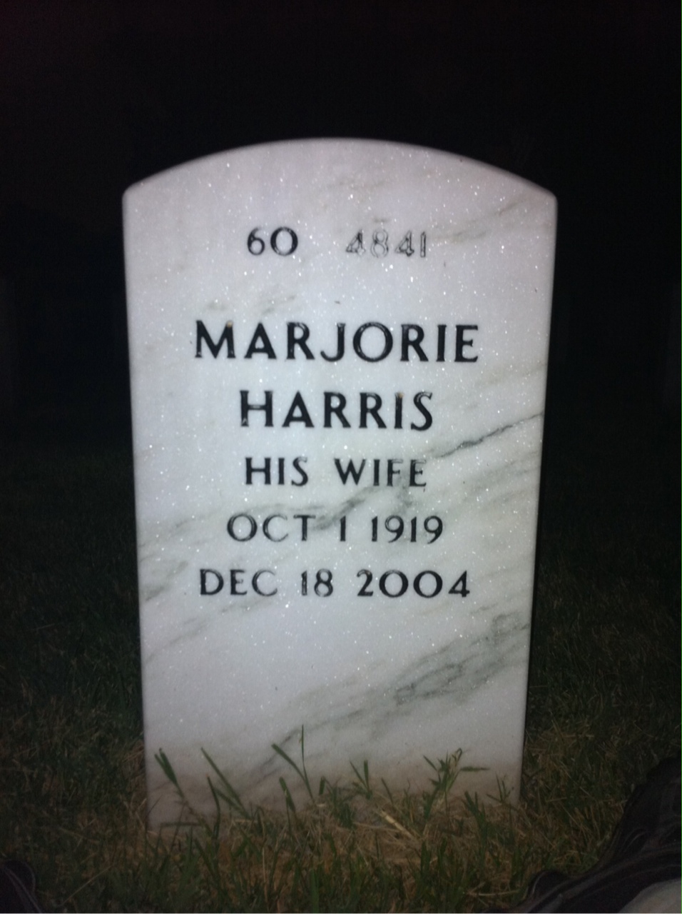 Back of headstone — Dan Hickox