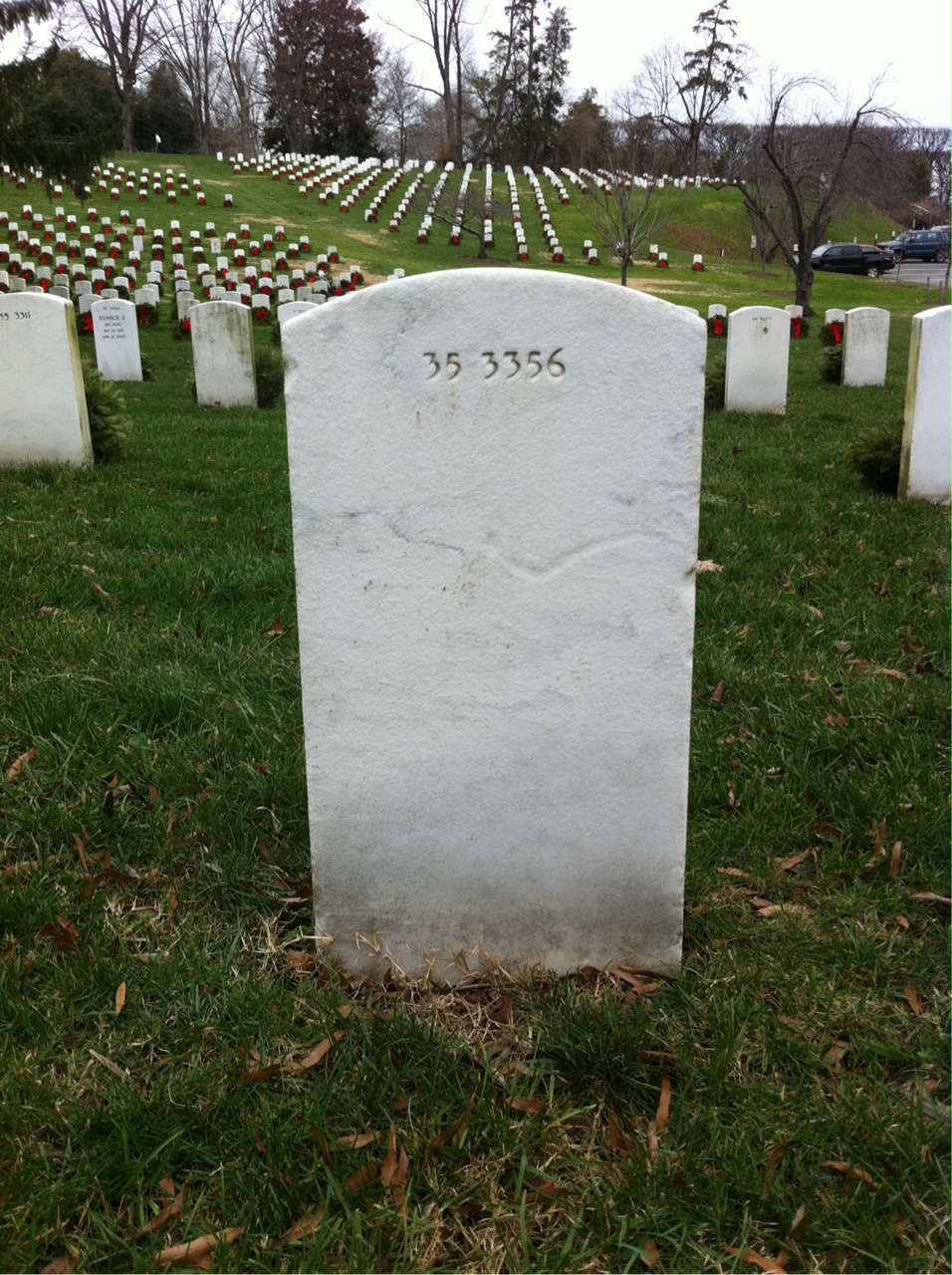 Back of headstone — Isaac Ashford
