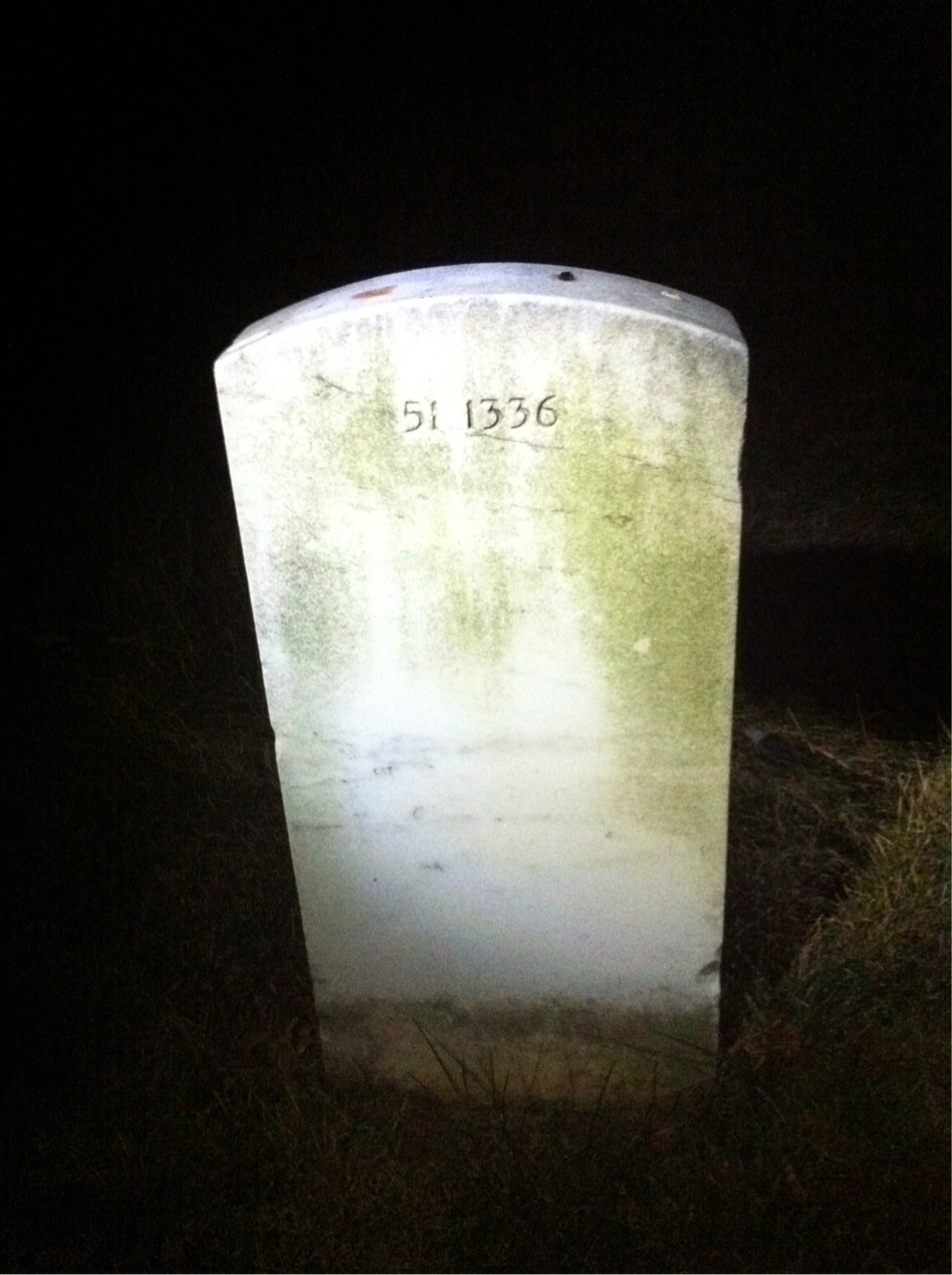 Back of headstone — Sherbert Cox
