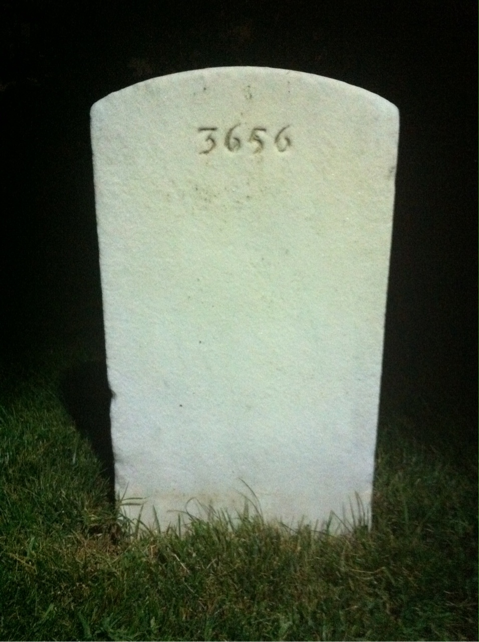 Back of headstone — Stanley Anthony