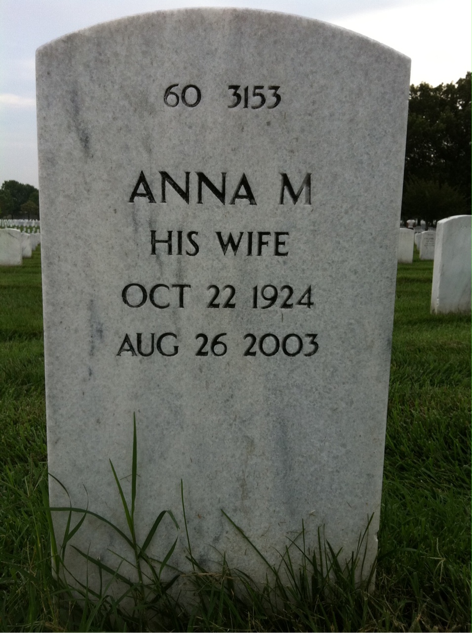 Back of headstone — William Wagner