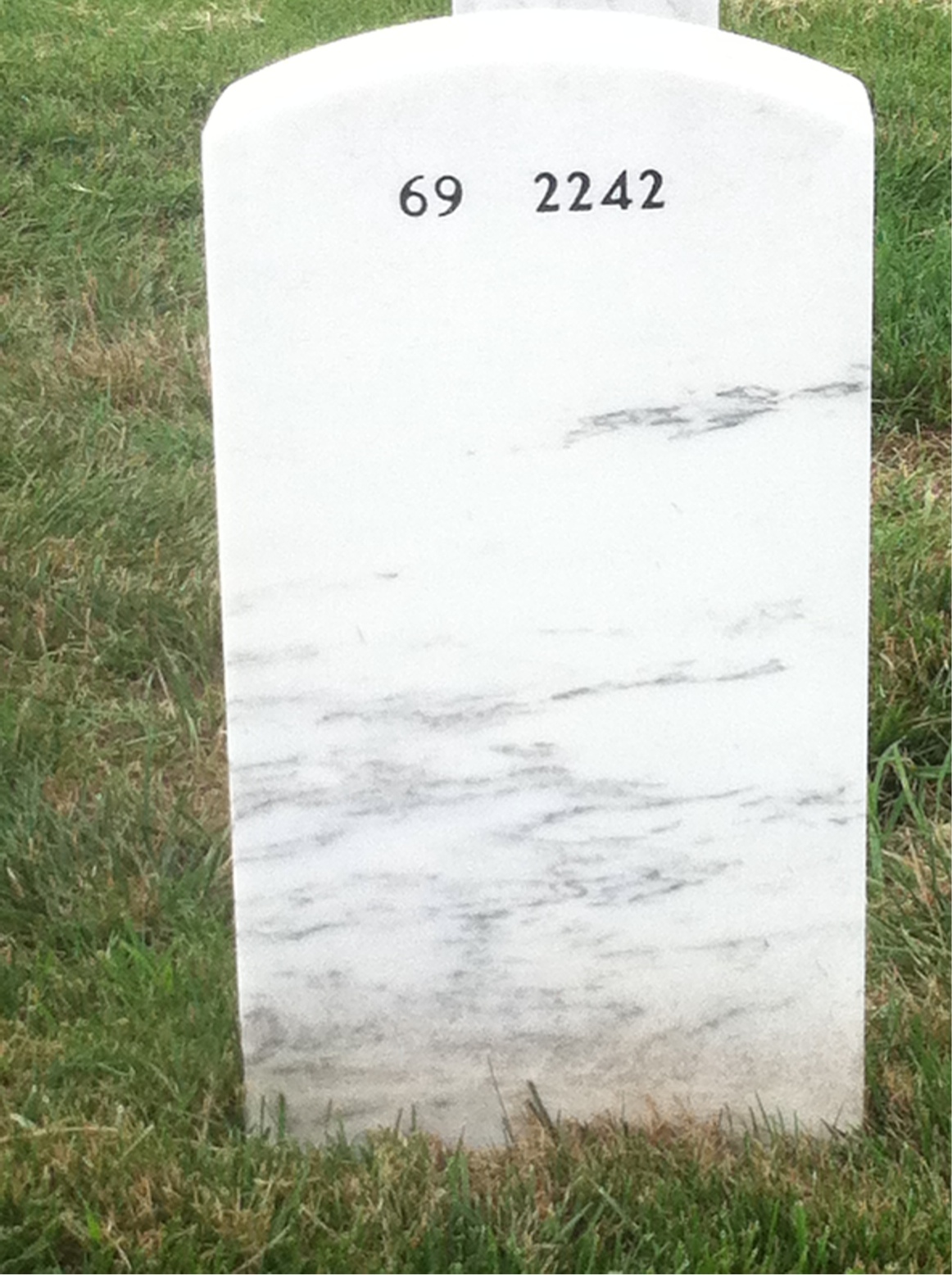 Back of headstone — Roy Turner
