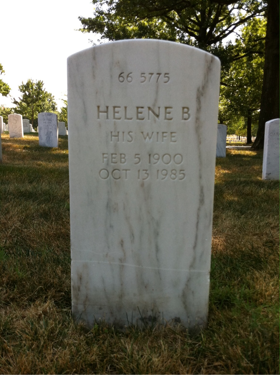 Back of headstone — John Murphy