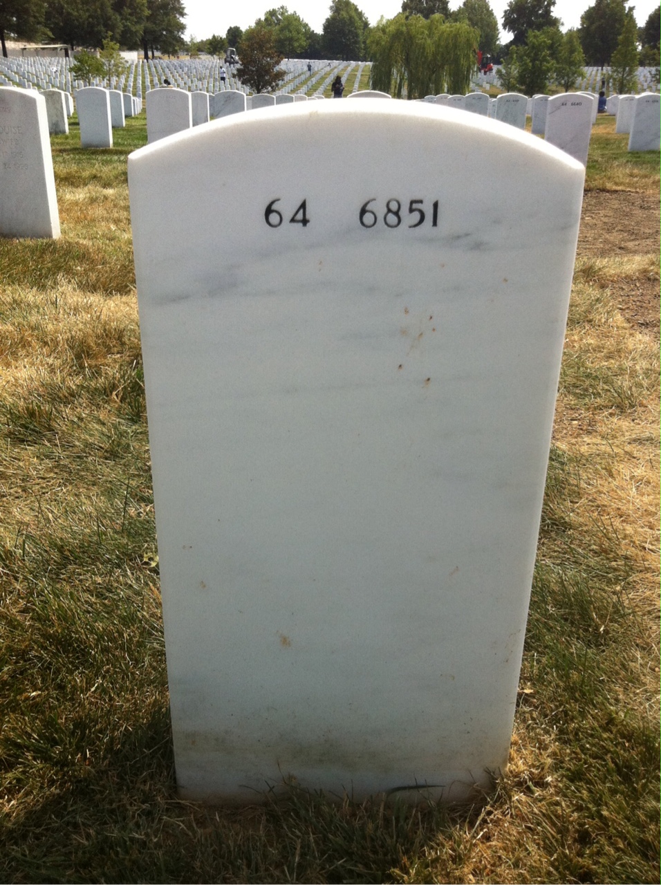 Back of headstone — Robert Palmer