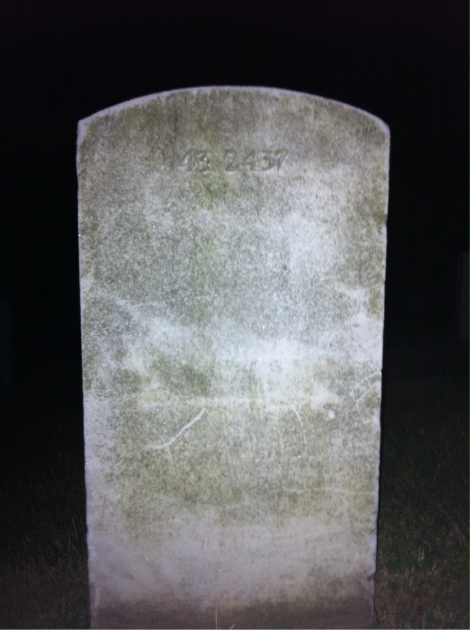 Back of headstone — Shirley Alfred West