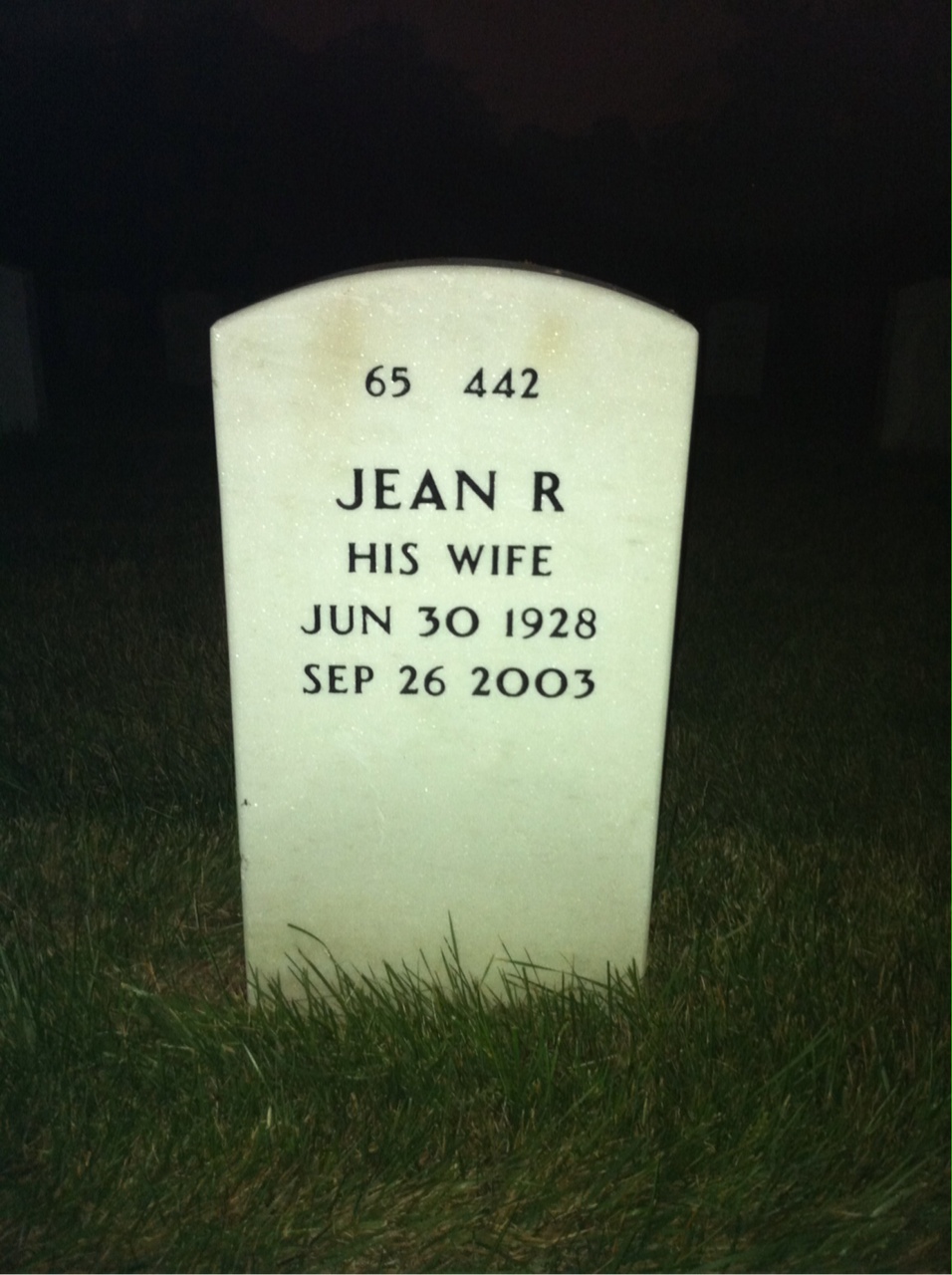 Back of headstone — William Flynn