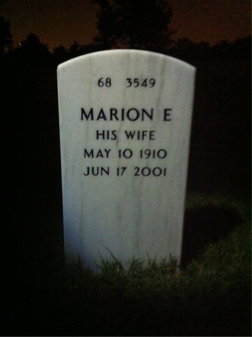 Back of headstone — William Ramsey