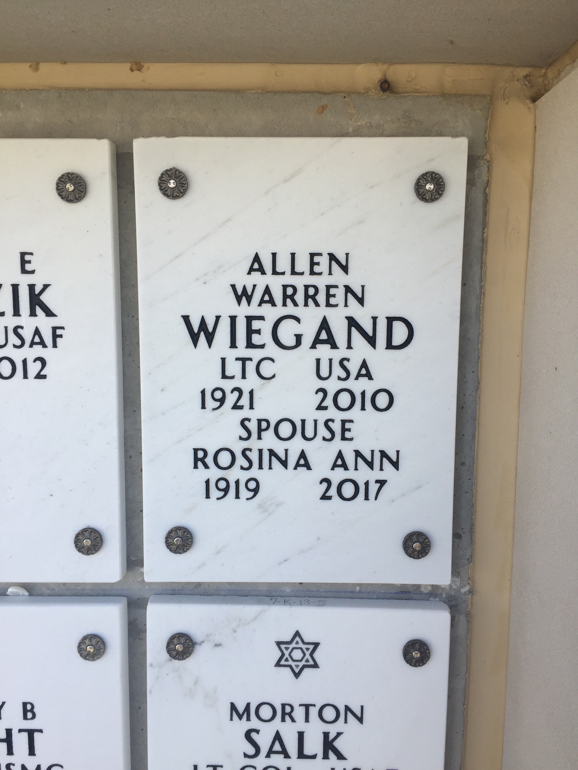 Allen W Wiegand