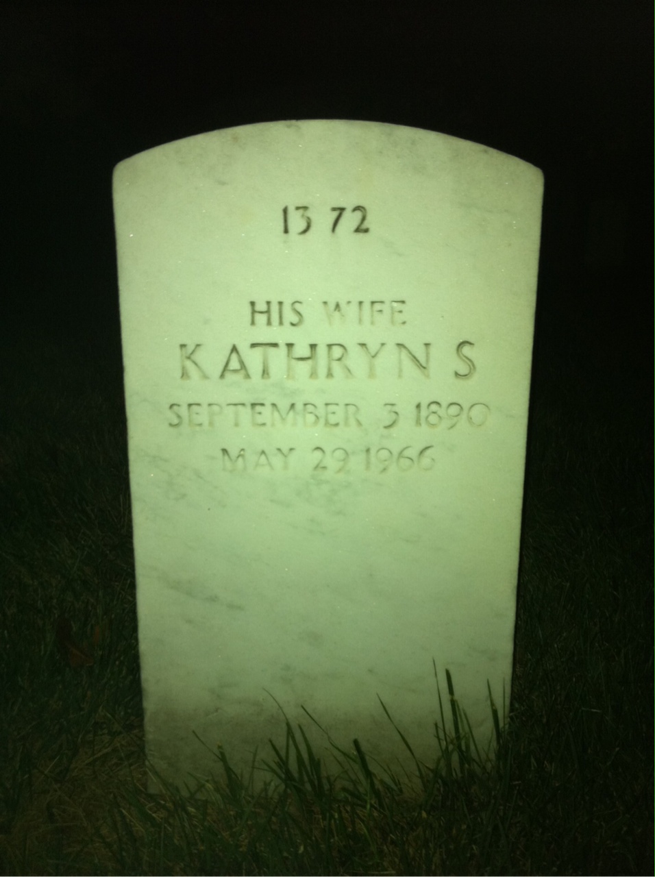 Back of headstone — Thomas Martin Brennan