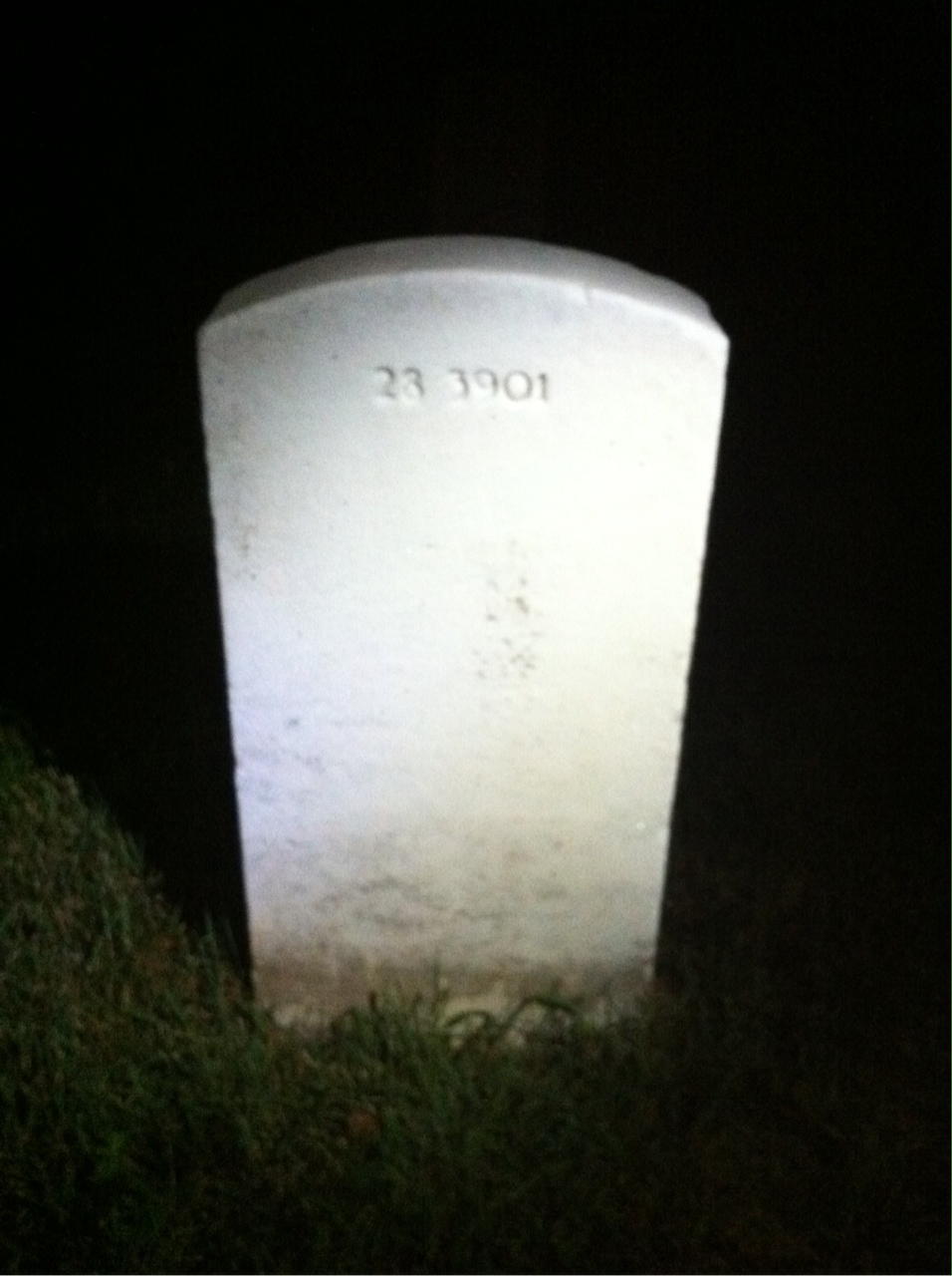 Back of headstone — Gary Mozingo