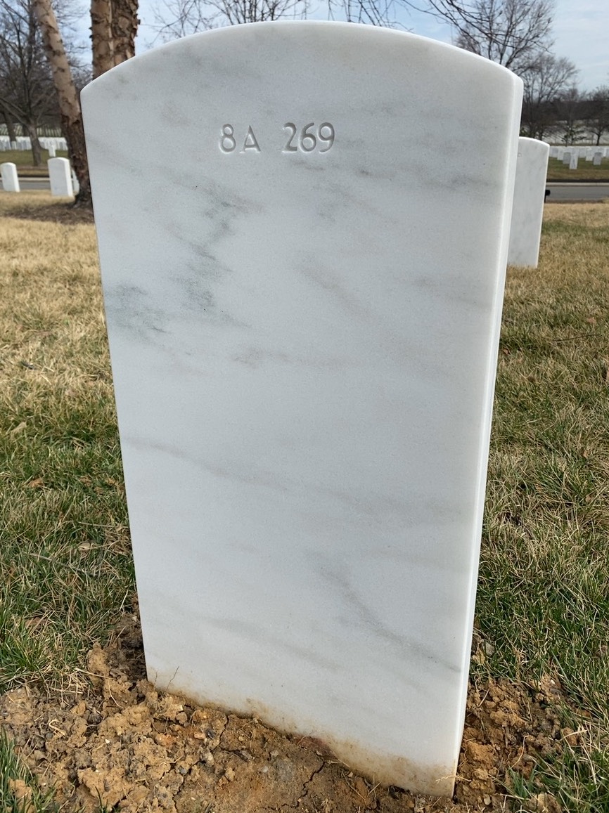 Back of headstone — Joe Ashworth
