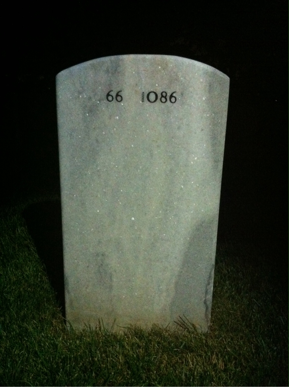Back of headstone — James O'Grady