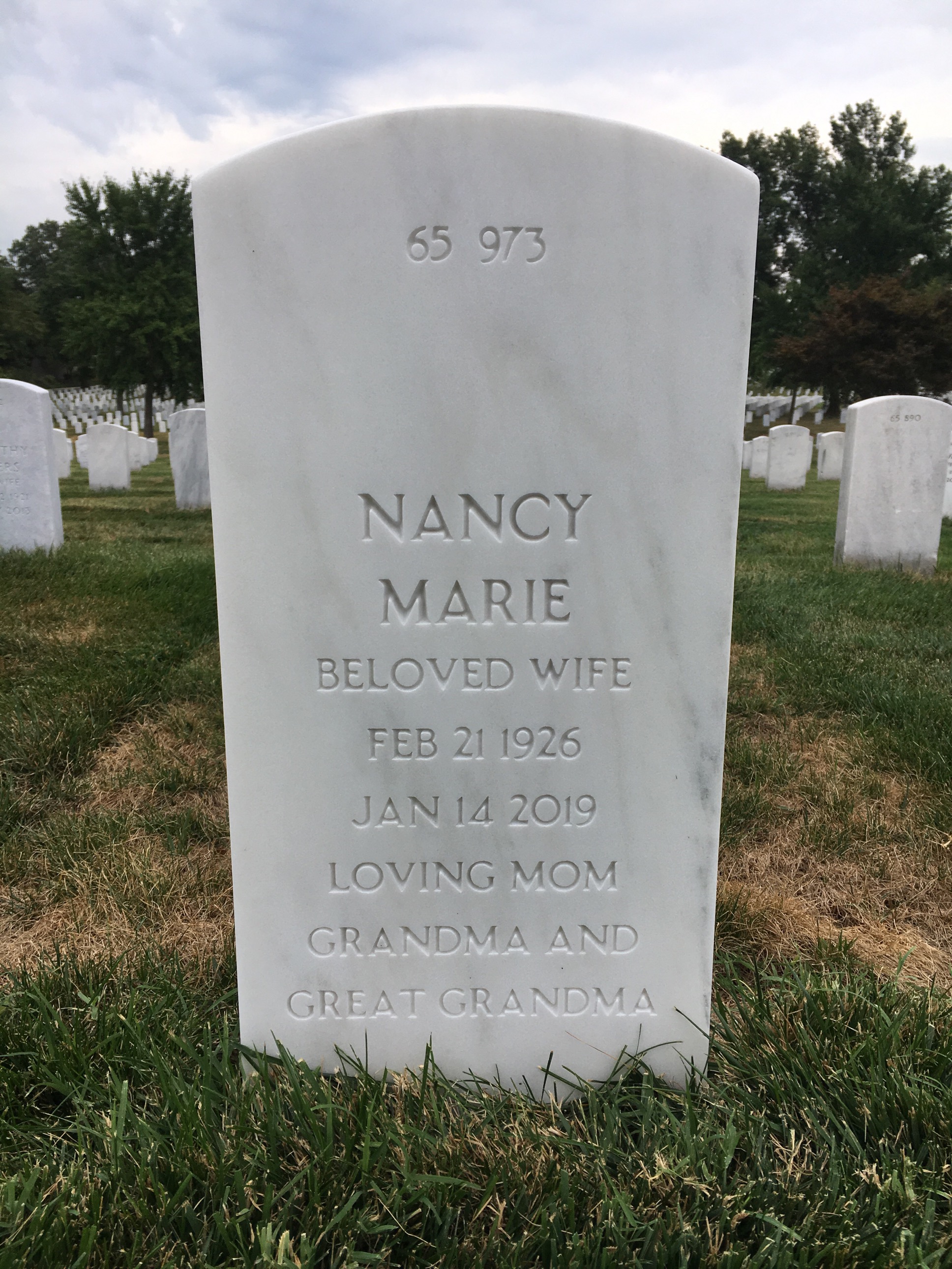 Back of headstone — Henry Amorati