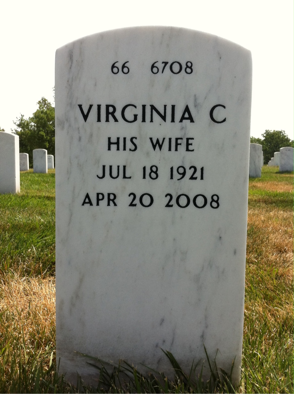 Back of headstone — William Thomas