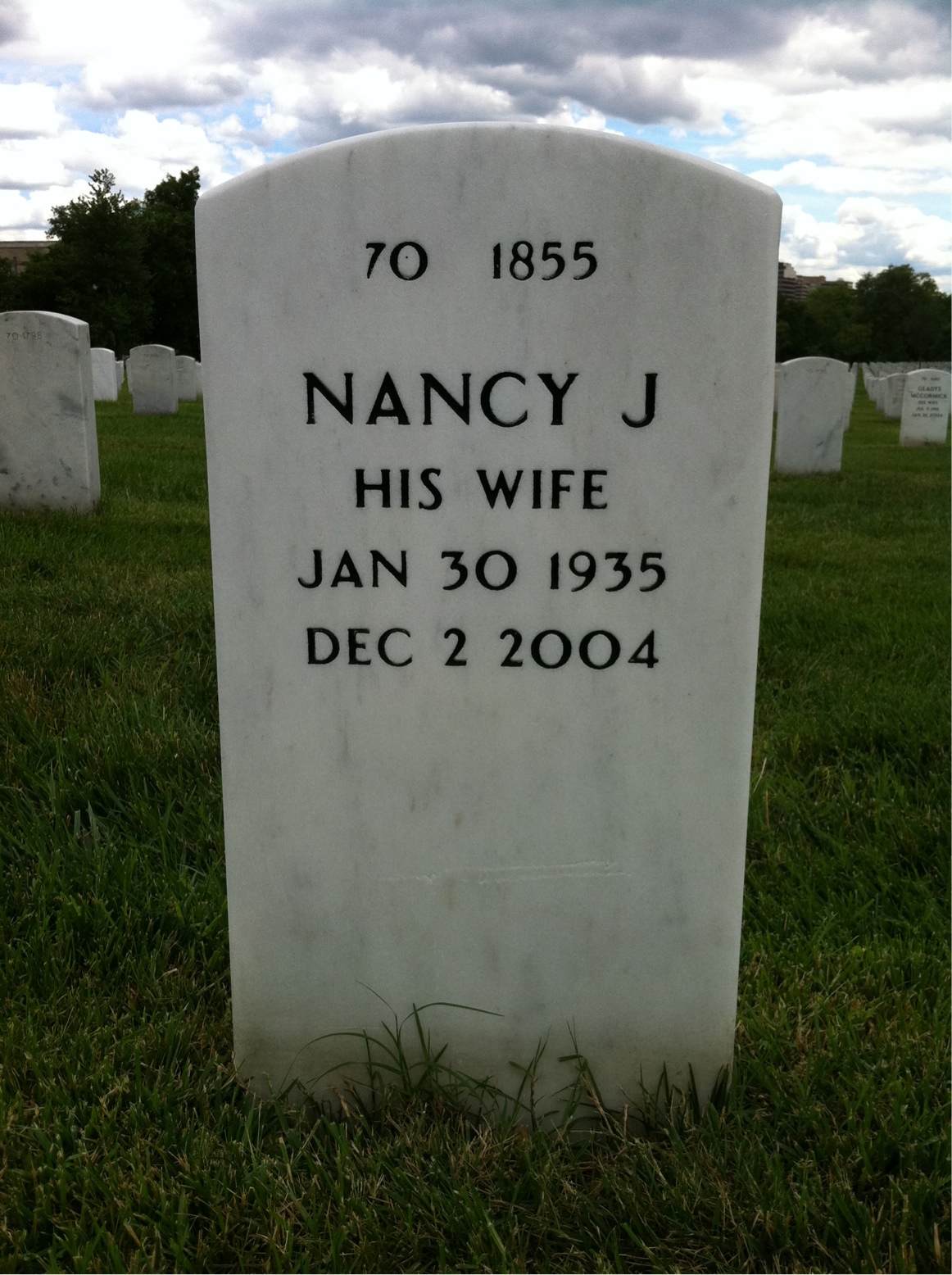 Back of headstone — Richard Coleman