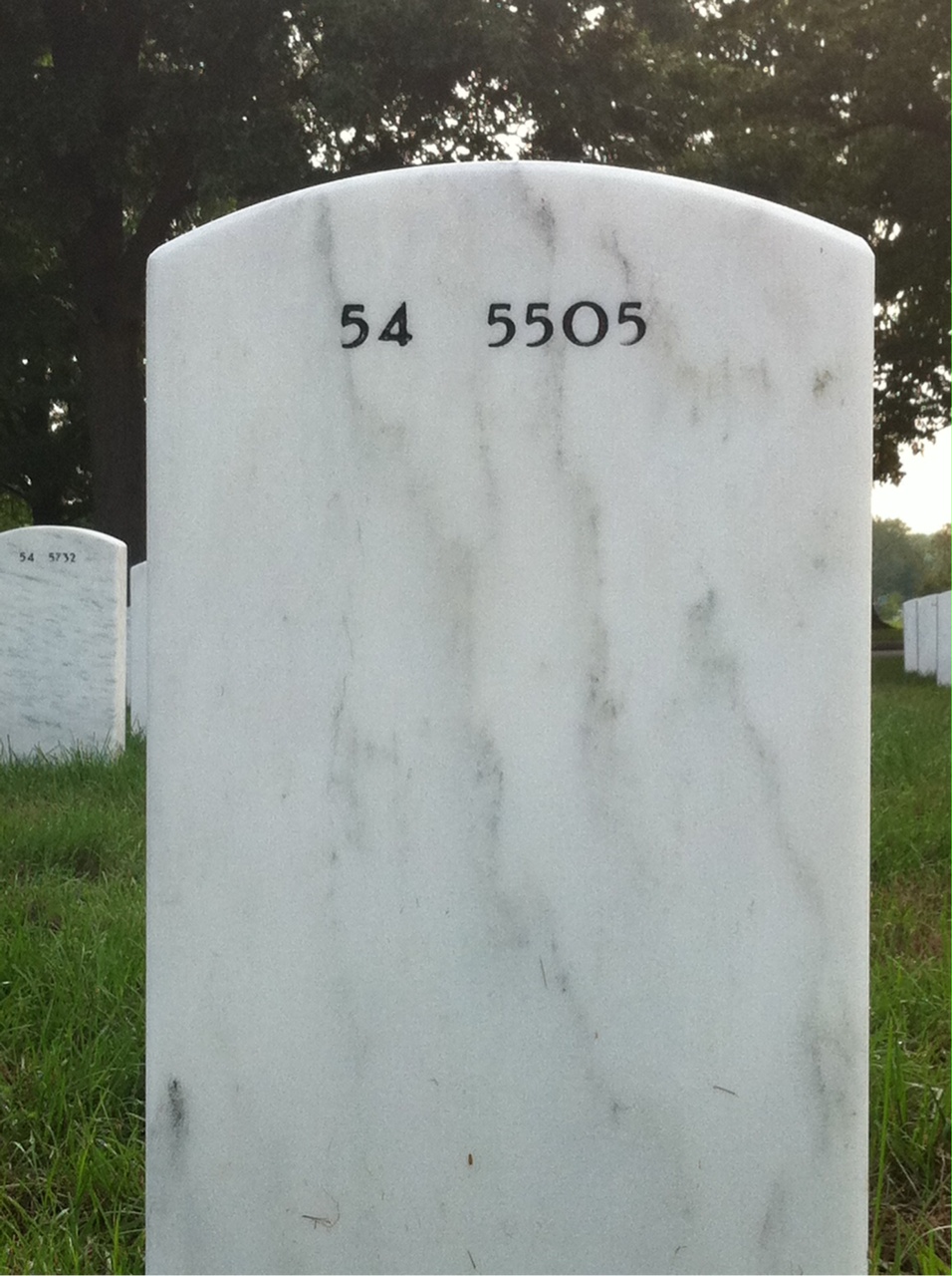 Back of headstone — Billy Green