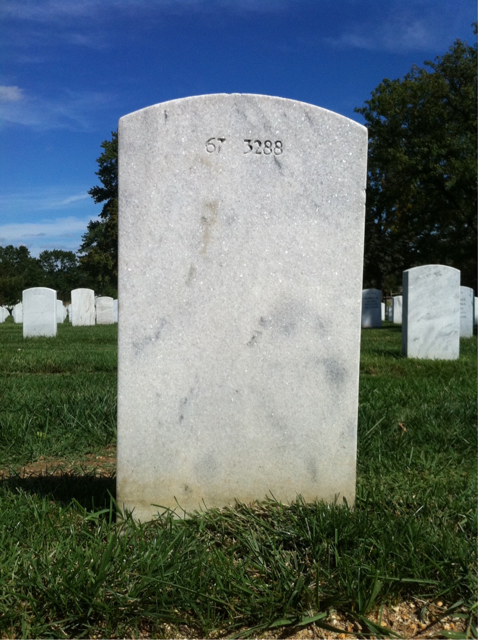 Back of headstone — John Muchesko