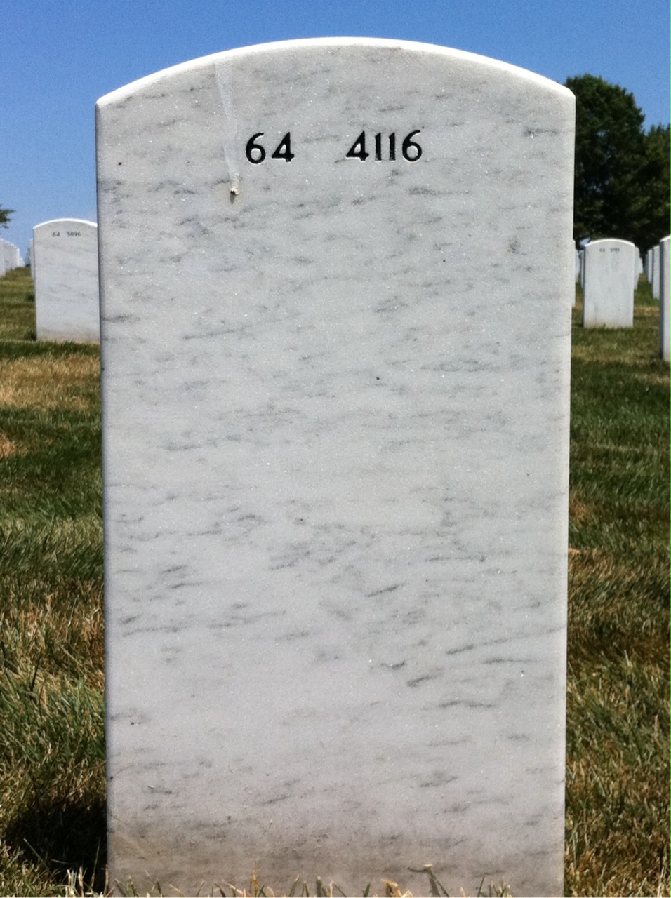 Back of headstone — Harry Andrews