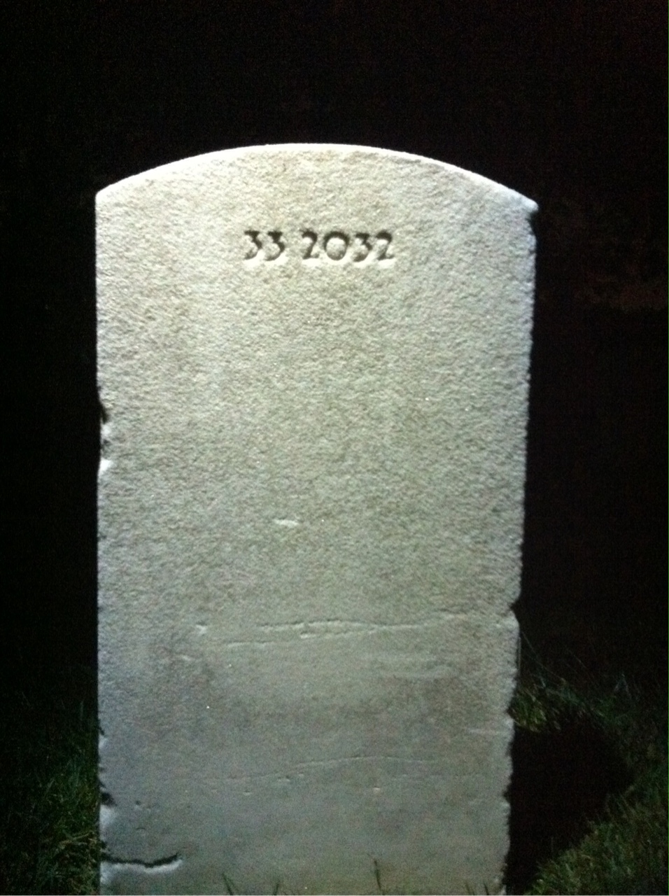 Back of headstone — Floyd Moore