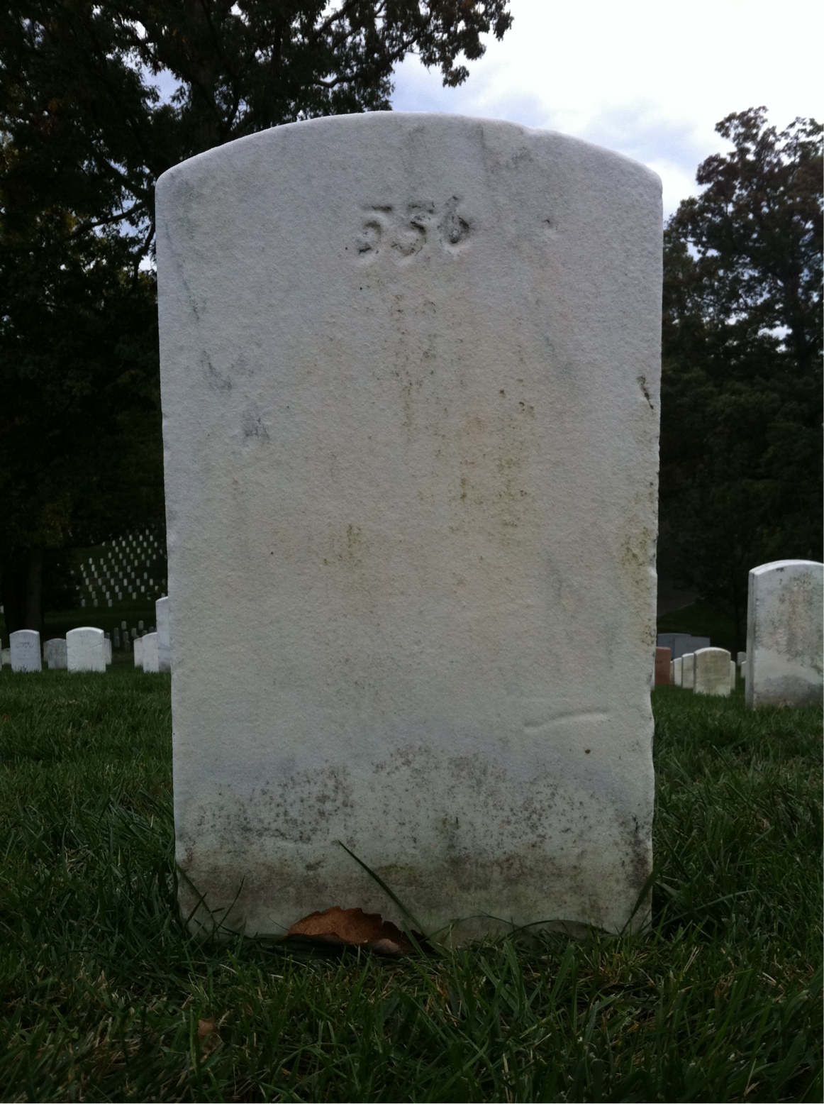 Back of headstone — John Mills