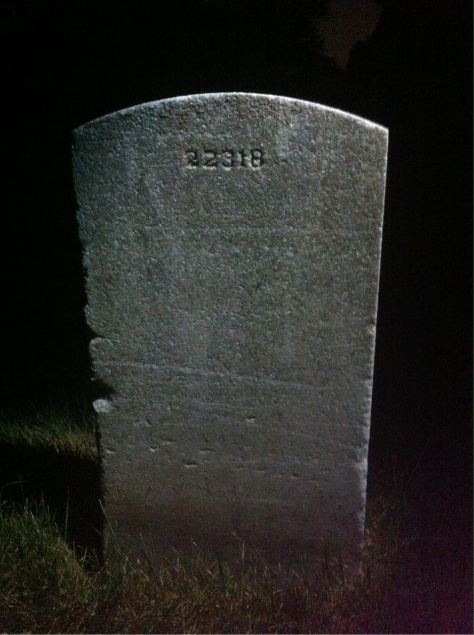 Back of headstone — Paul Anderson