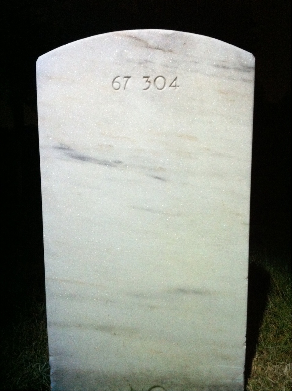 Back of headstone — Mark Albright