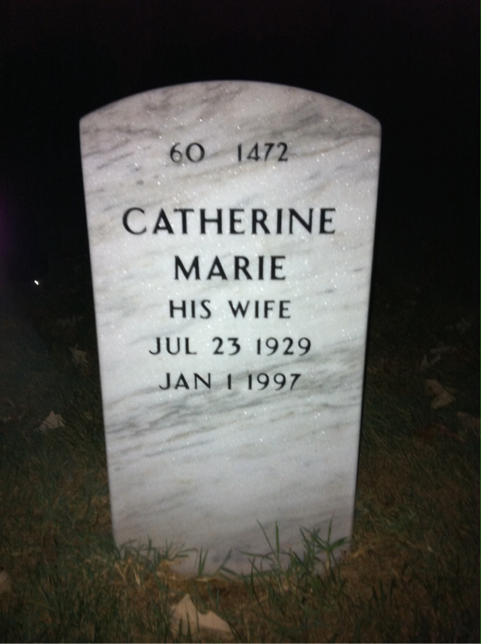 Back of headstone — William Cummins