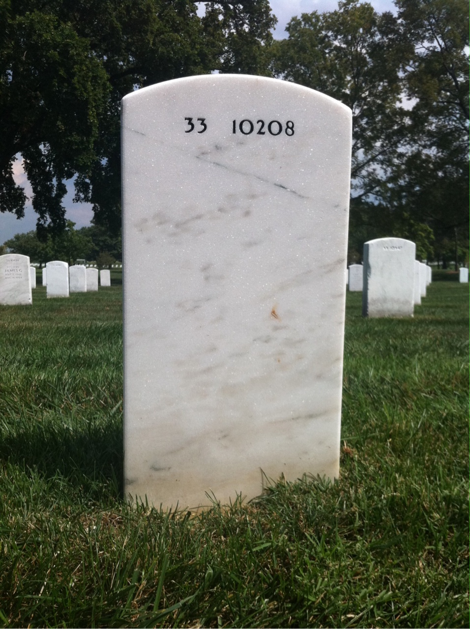 Back of headstone — Walter Wilson