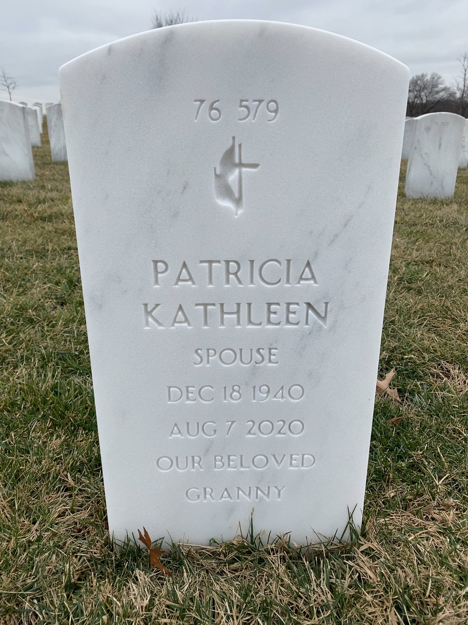 Back of headstone — Donald Francis Tessier