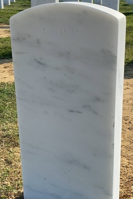 Back of headstone — Thomas Moon