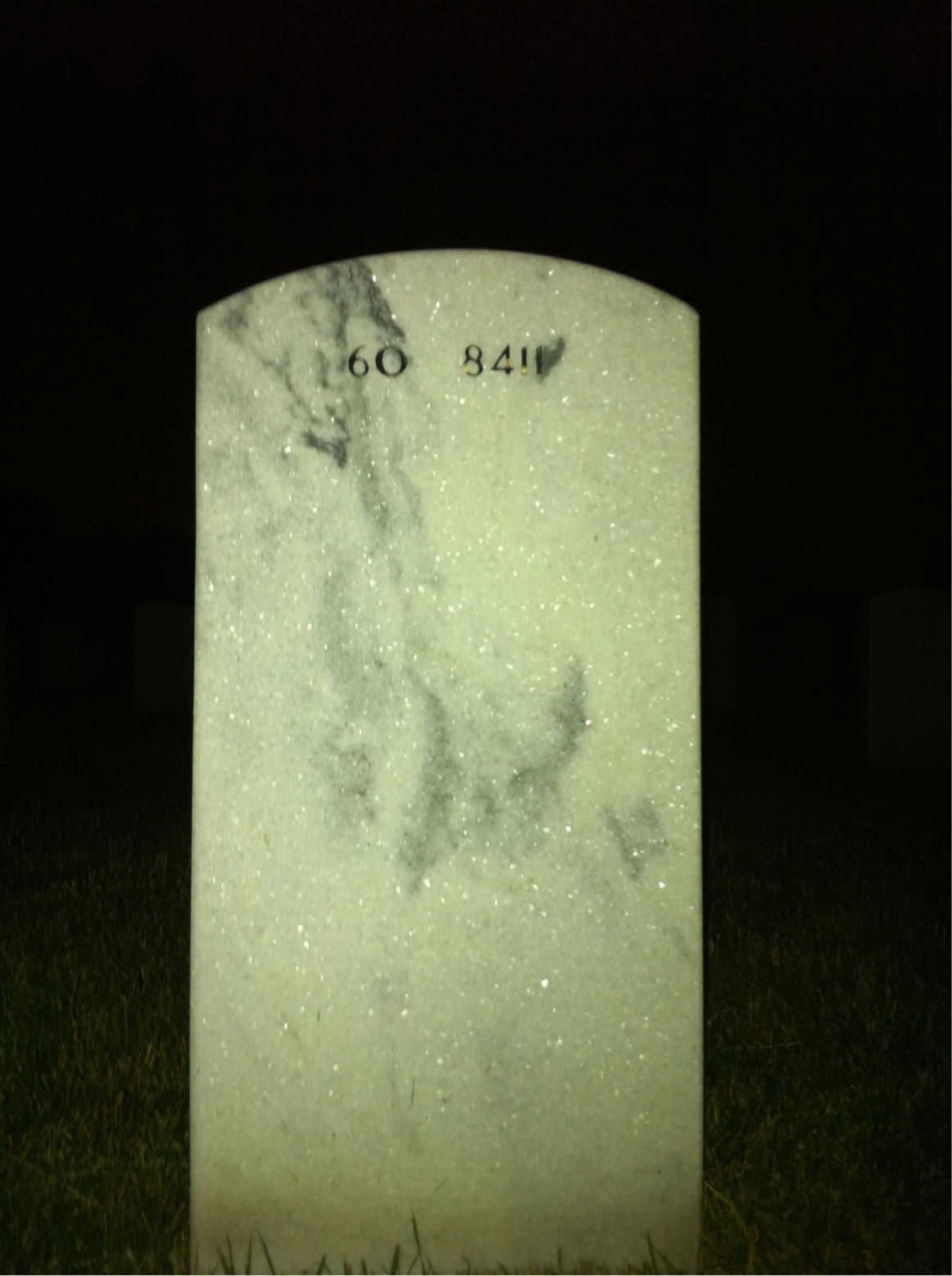 Back of headstone — Geofrey Cayer