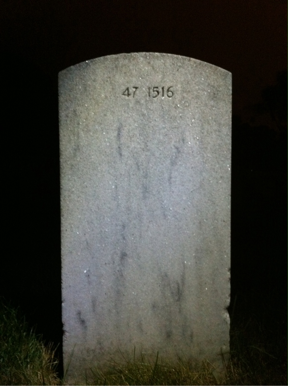 Back of headstone — Richard Moseley