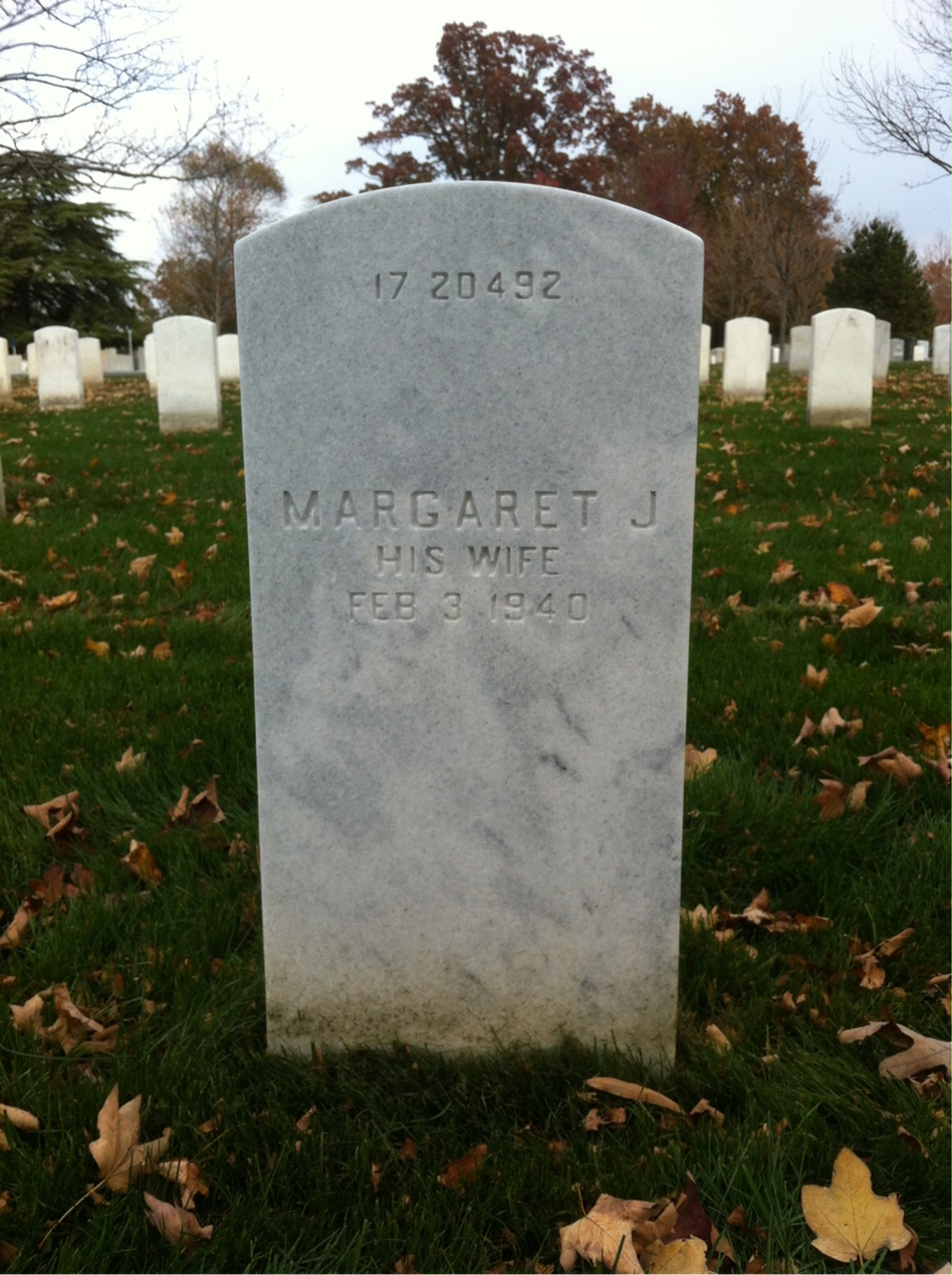 Back of headstone — Thomas Allen