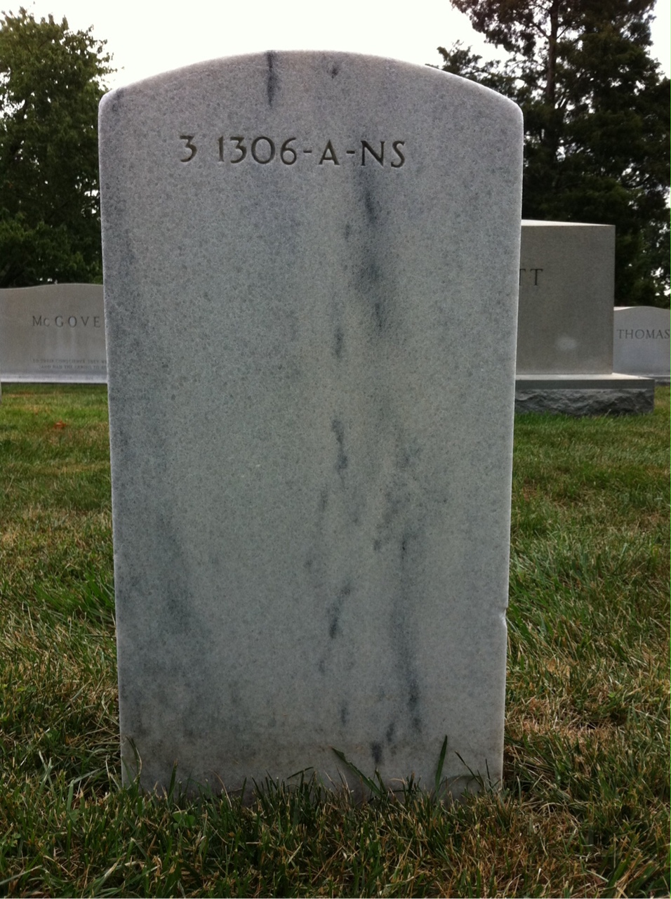 Back of headstone — Louise Armstrong
