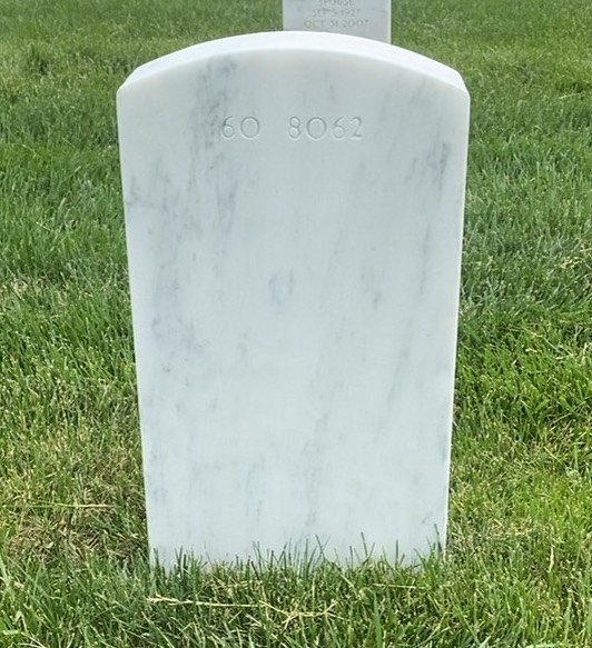 Back of headstone — Ari Brown-Weeks